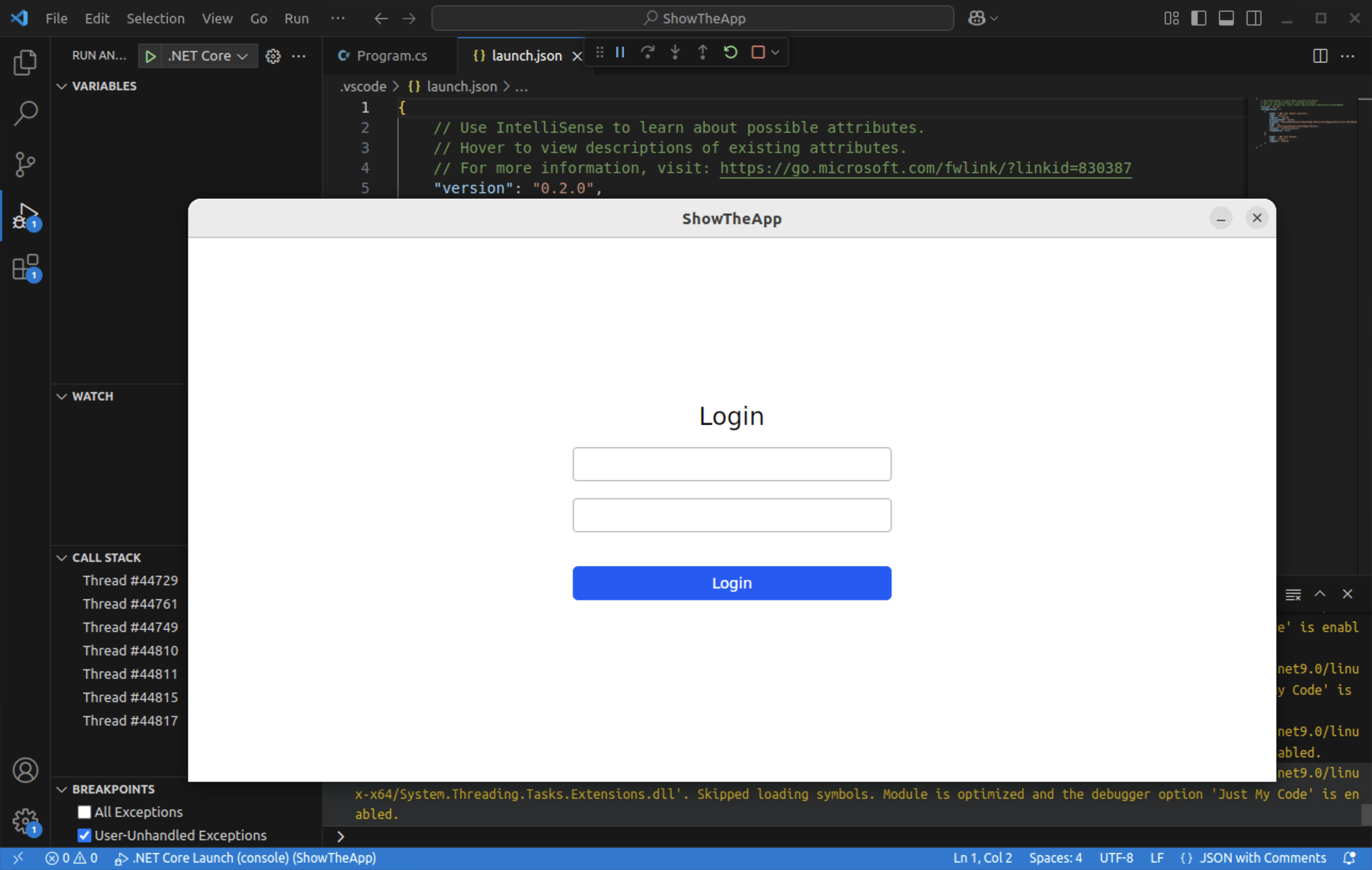 Running Photino application
